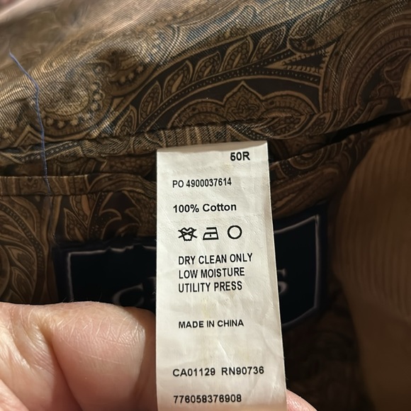 Chaps Blazer Sports Coat Jacket Corduroy Men’s 50R - Picture 12 of 12